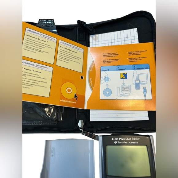 TI-84 Plus Silver Edition Graphing Calculator with case - Picture 2 of 9